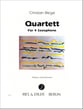 Quartett fur Four Saxophone SS(T)AB Sax Quartet cover